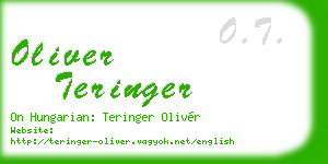 oliver teringer business card